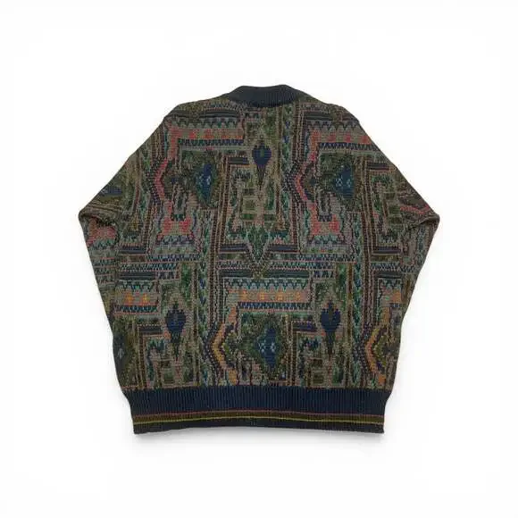 Vintage Italian Sweater Co. Abstract Geometric Knit Pullover - Size Large - Picture 2 of 3